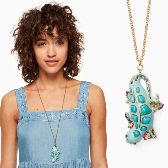 kate spade Jewelry - NEW Kate Spade Baja Bound Gecko Pendant Necklace